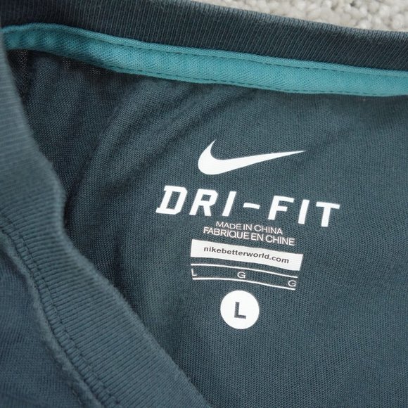 Nike Shirt Mens Large Blue Lebron James Lions Crest Short Sleeve Crew Dri Fit - Picture 3 of 8